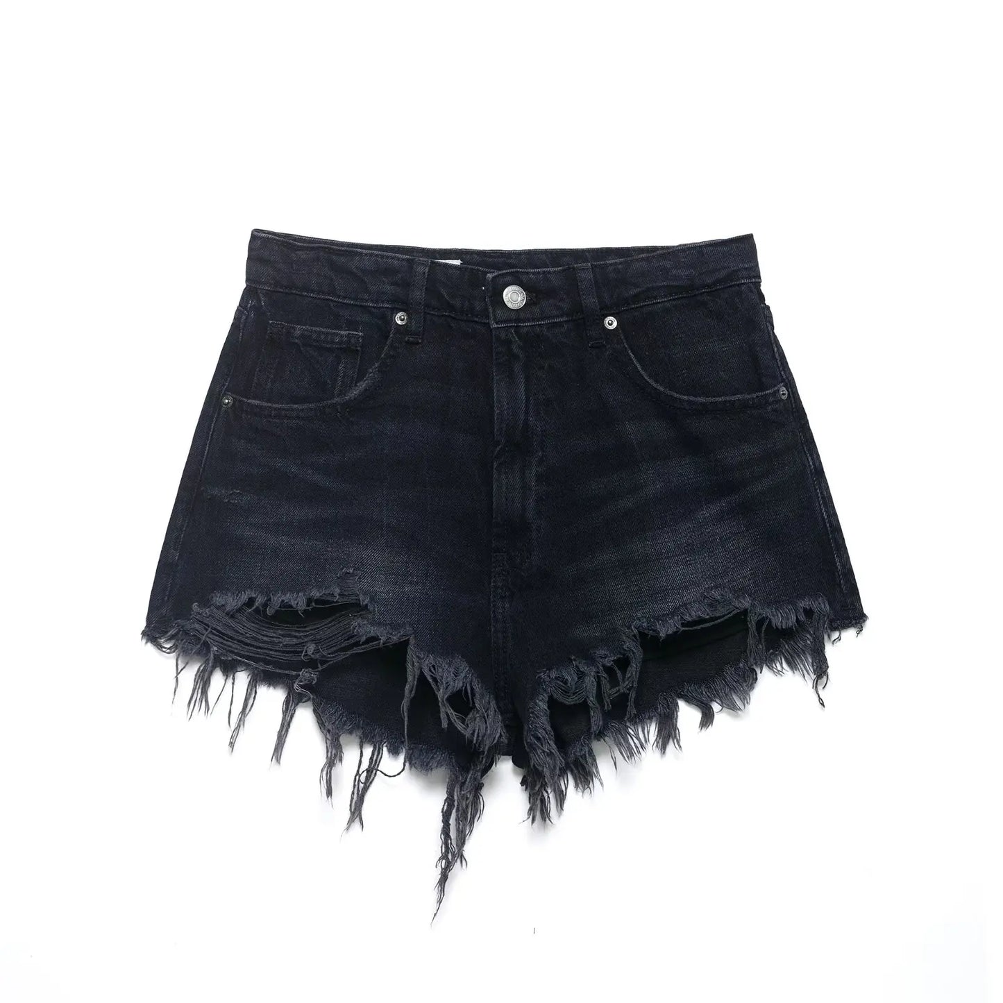 Summer Essentials: Distressed High-Waisted Denim Shorts
