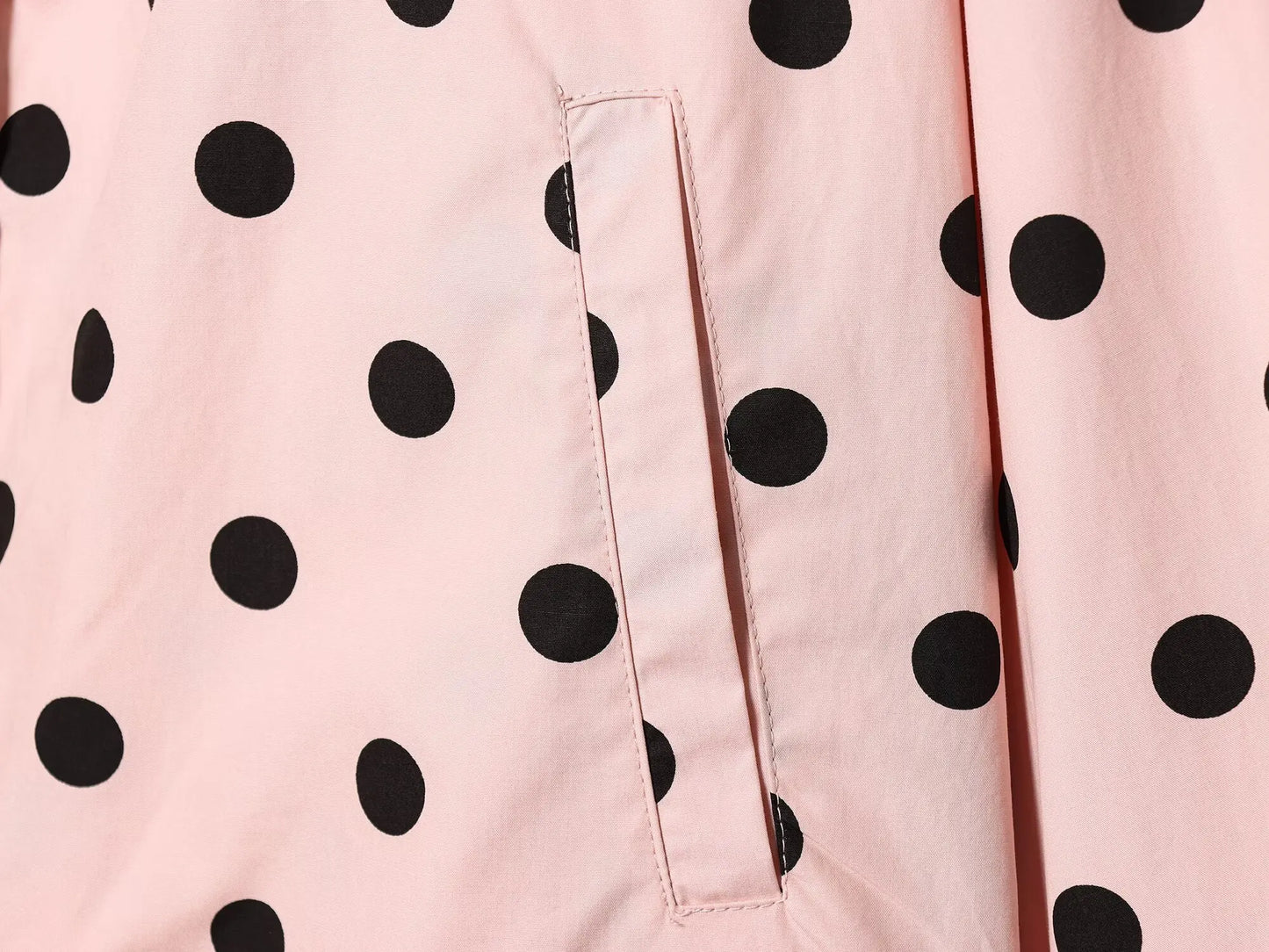 Pink Polka Dot Spring Jacket for Women – Chic Casual Street Style Coat 2026