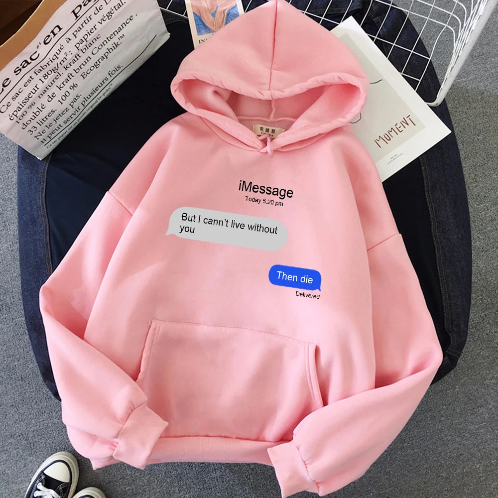 Unisex Funny Imessage Theme Winter Hoodies