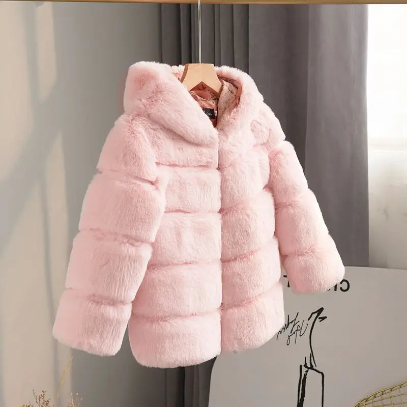 Furry Hooded Coat for Effortless Cozy Chic Winter Street Style