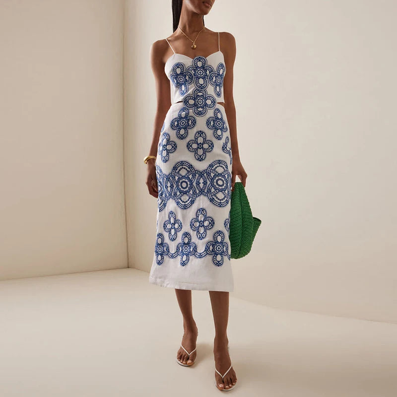 Indie Folk Bodycon Dress | Knee-Length Summer Dress & Casual Party Outfit for Women