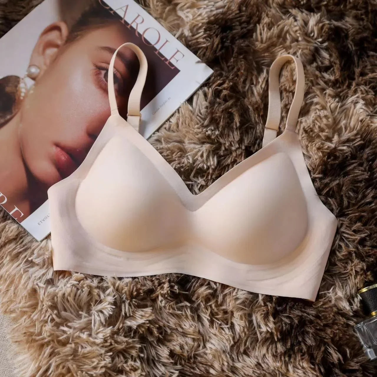 Large Push Up Bra For Women Thin Wireless Modesty Bra For Comfortable Support