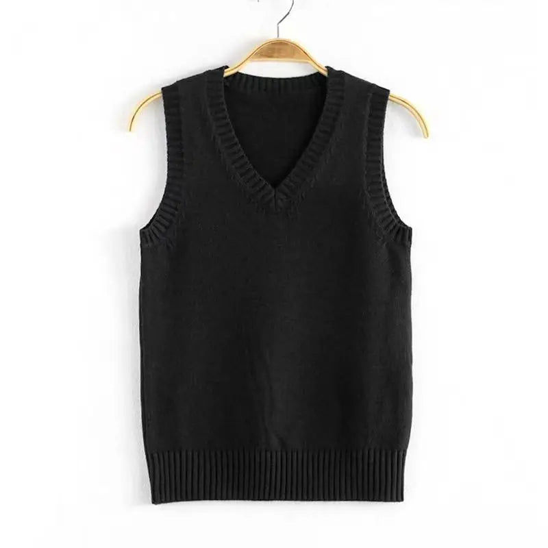 Sleeveless Deep V Neck Cool Womens Tank Sweater