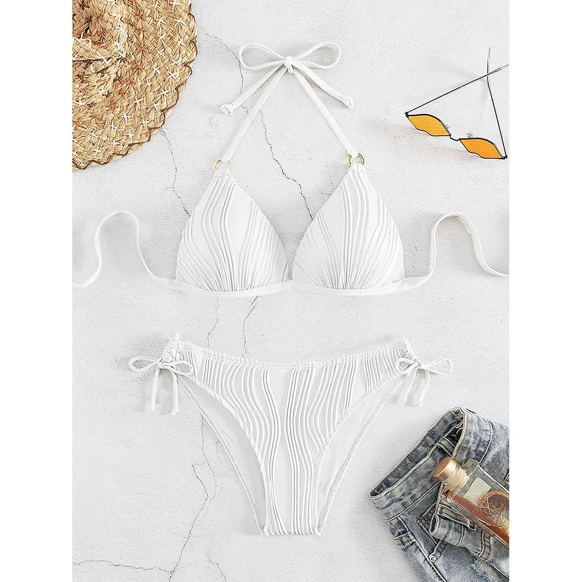 High Cut Women Sexy String Push Up Bikini