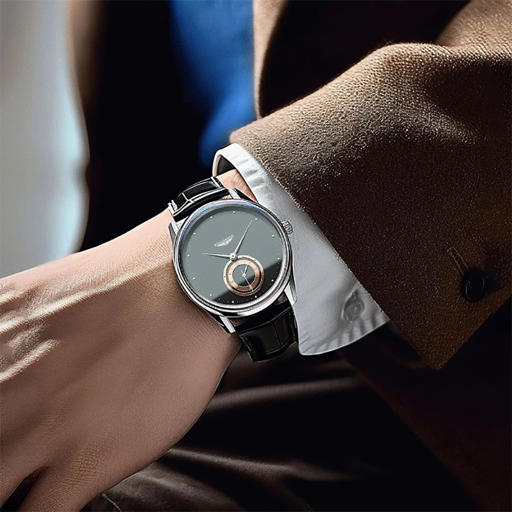 Mens Casual Classic Numeral Gold Analog Watches
