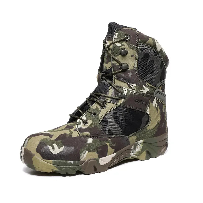 Mens Waterproof Lace Up Tactical Boots