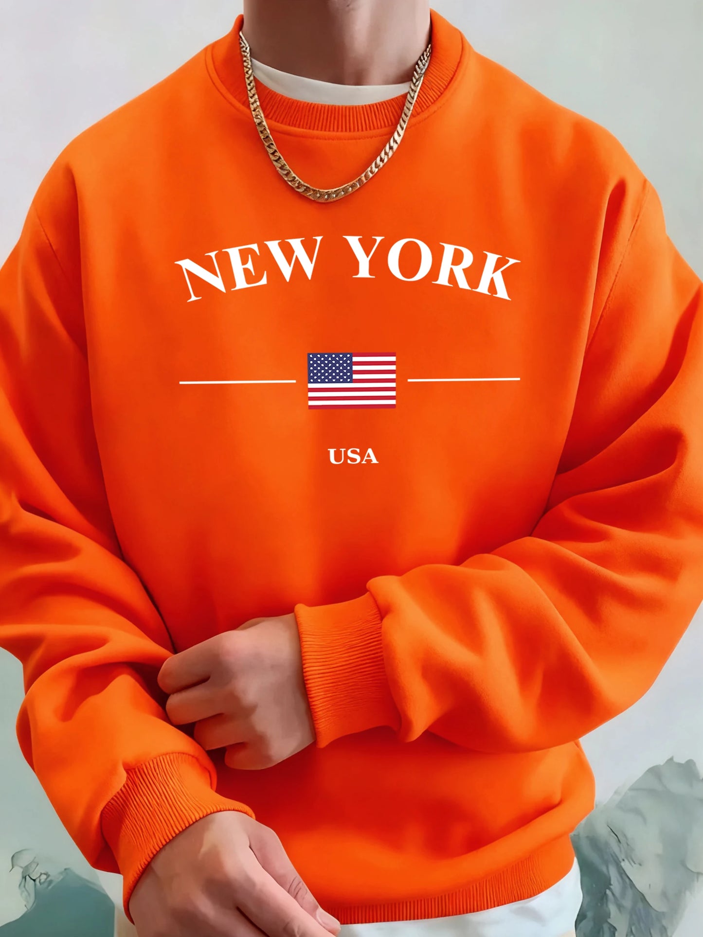 Manhattan New York Printed Crew Neck Sweatshirts