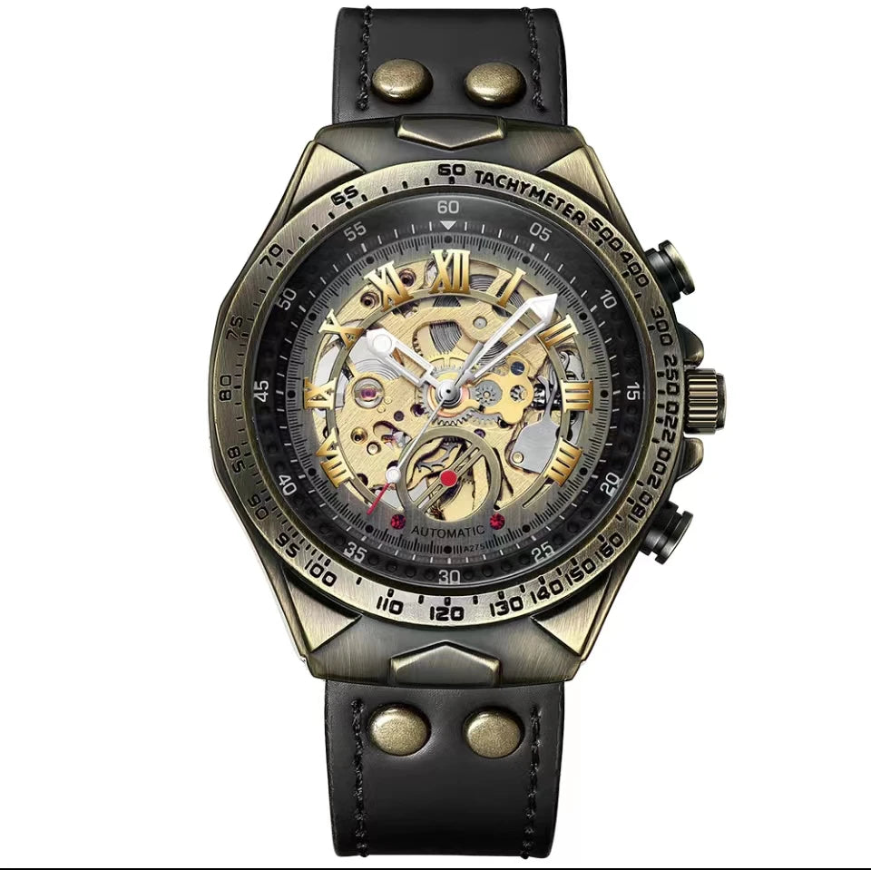 Vintage Steampunk Aesthetic - Luxury Mechanical Skeleton Watch