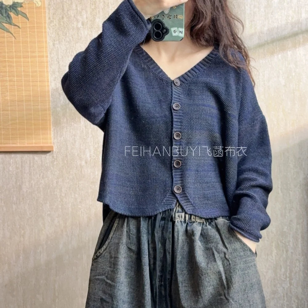 Spring Autumn Style V Neck Line Style Sweaters For Women