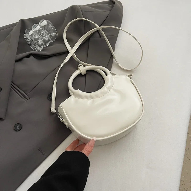 New Fashion Womens Round Ring Handle Handbags