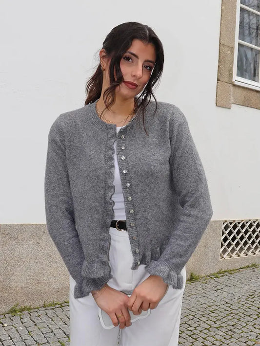 Womens Casual Long Cotton Cardigan Sweater