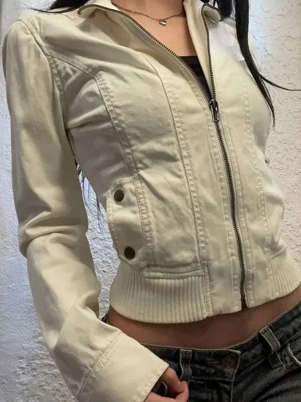 Elegant Long Sleeve Vintage Crop Jackets