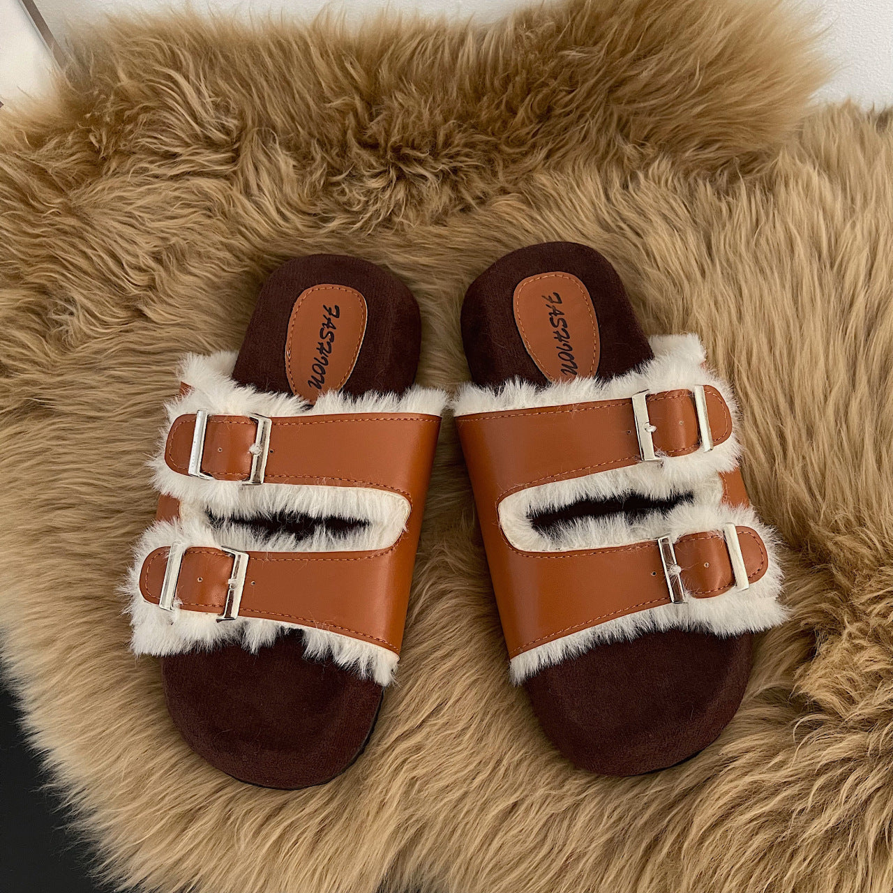 Casual Anti Slip Belt Buckle Women Slippers