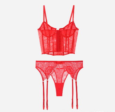 Women Wire Free Lace Corset Long Line Bras