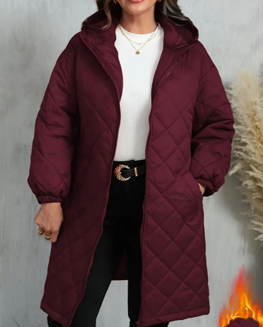Elegant Hooded Zipper Cotton Puffer Jackets – Coats for Women Casual & Winter Outfits