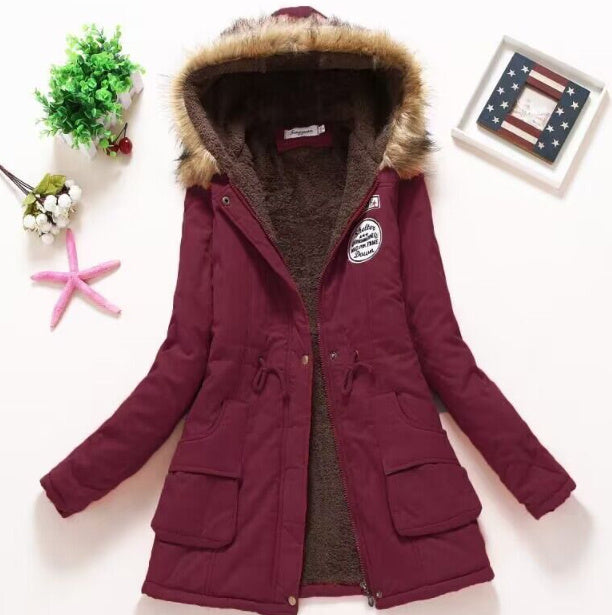 High Quality Casual Long Sleeve Cotton Women Winter Outwear Coats