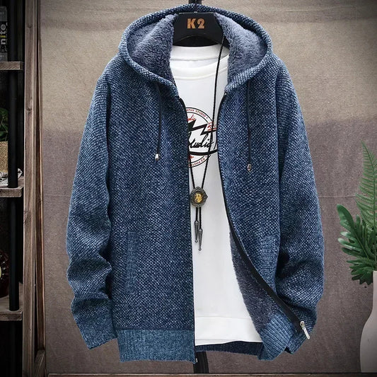 Long Sweater Coats For Men New Fashion 2025 Spring Mens Hoodies Jacket Casual Knitted Sweater Male Cardigan Outerwear