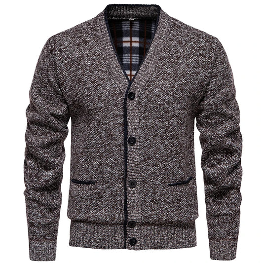 Autumn V Neck Men Cardigan Sweater