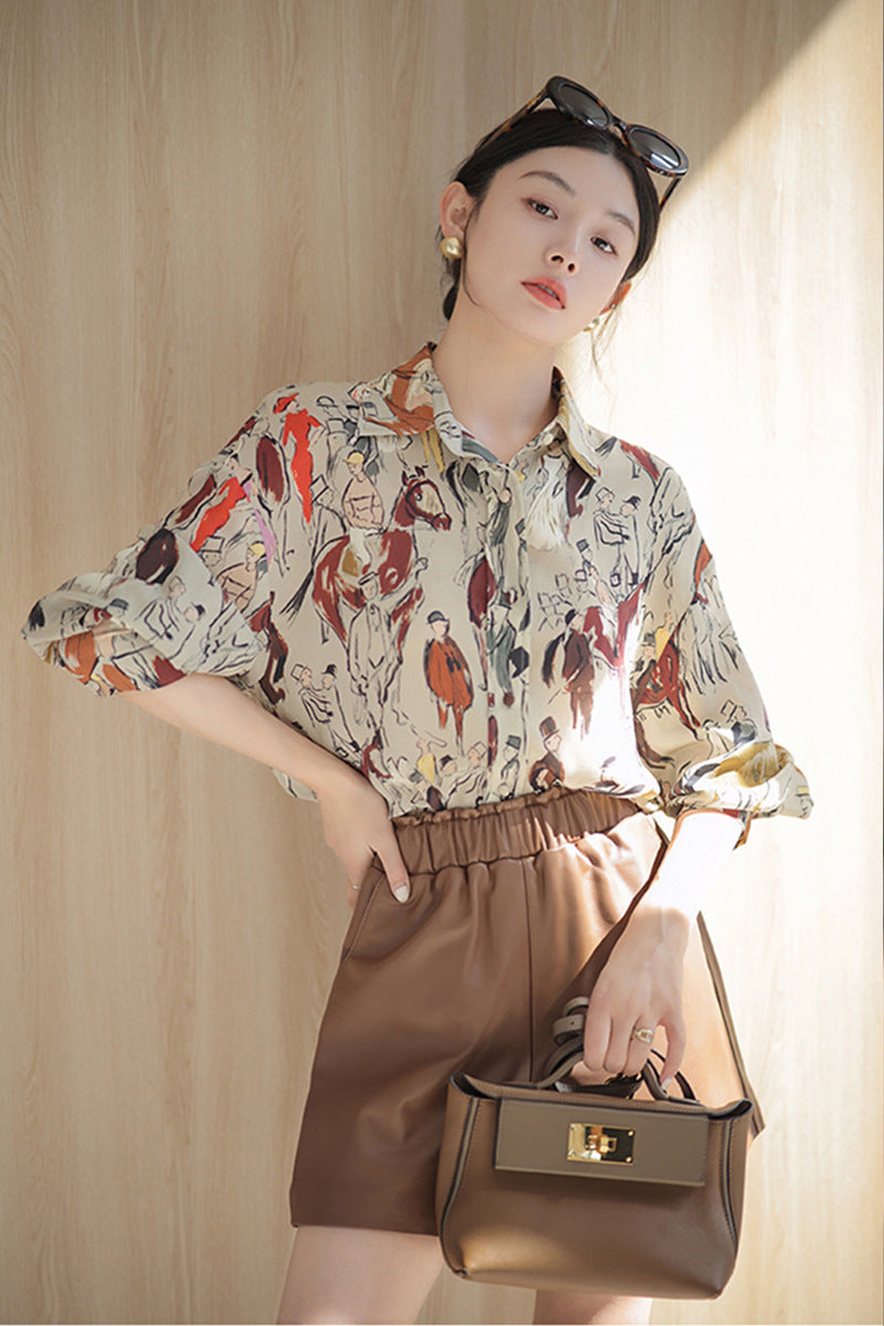 High Waist Genuine Leather Shorts Women – Chic Urban & Casual Summer Outfit