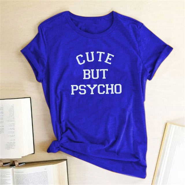 Womens Cute Psycho Summer T Shirts
