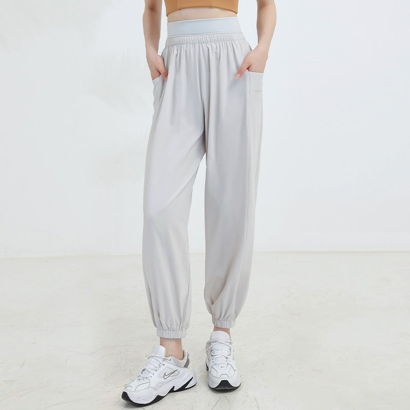 Fashion Loose High-Waist Yoga Trousers – Comfortable Relaxed Fit Pants