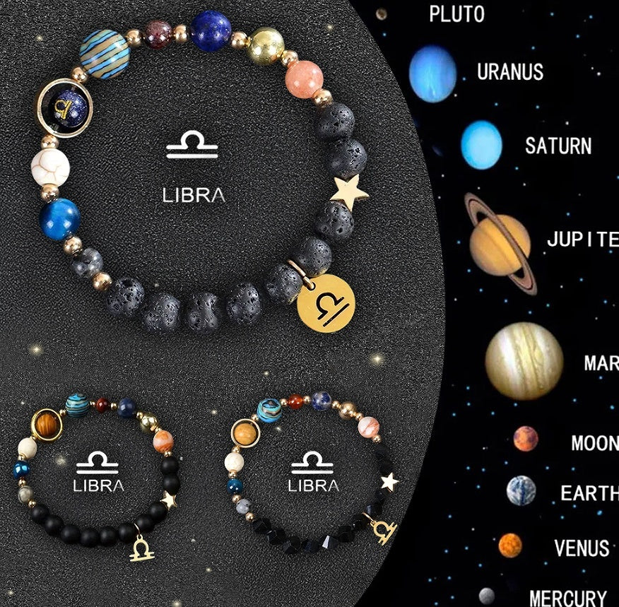 Twelve Zodiac Crystal Bracelets – Stacking Set for Spiritual Balance & Everyday Wear