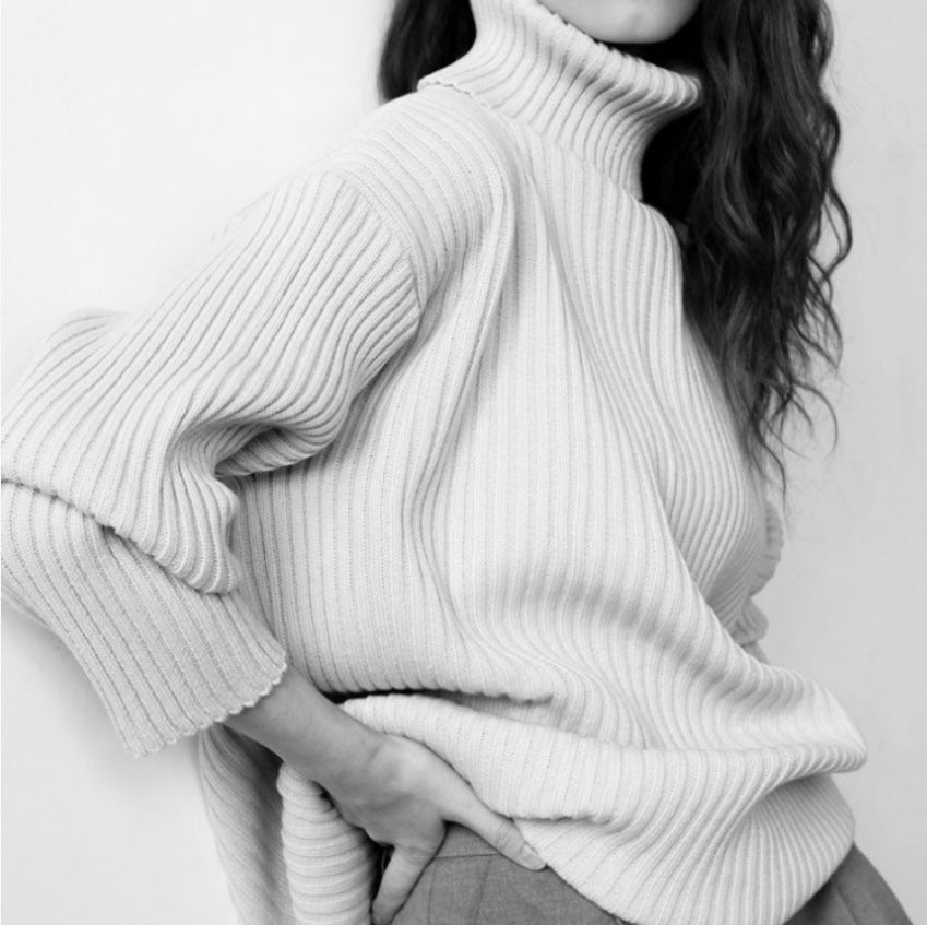 Turtleneck Sweater & Matching Bottoms Two-Piece Outfit Set | Cozy Autumn Winter Style 2025