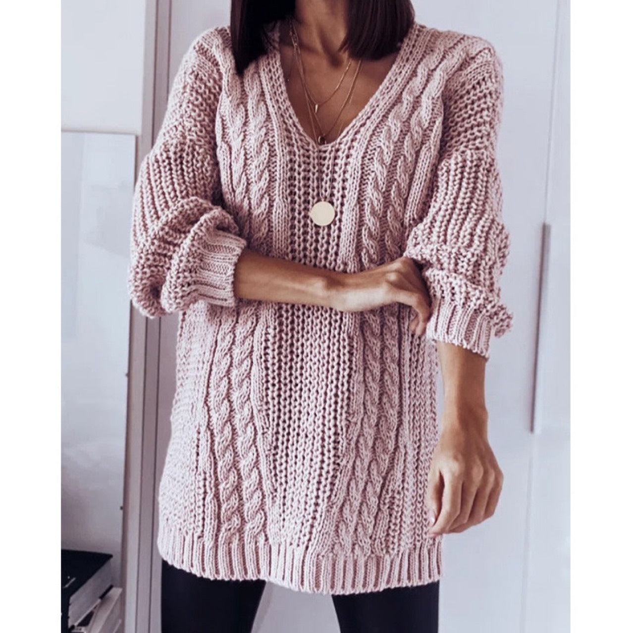 Womens Loose Fit Knit Winter Oversized Sweaters