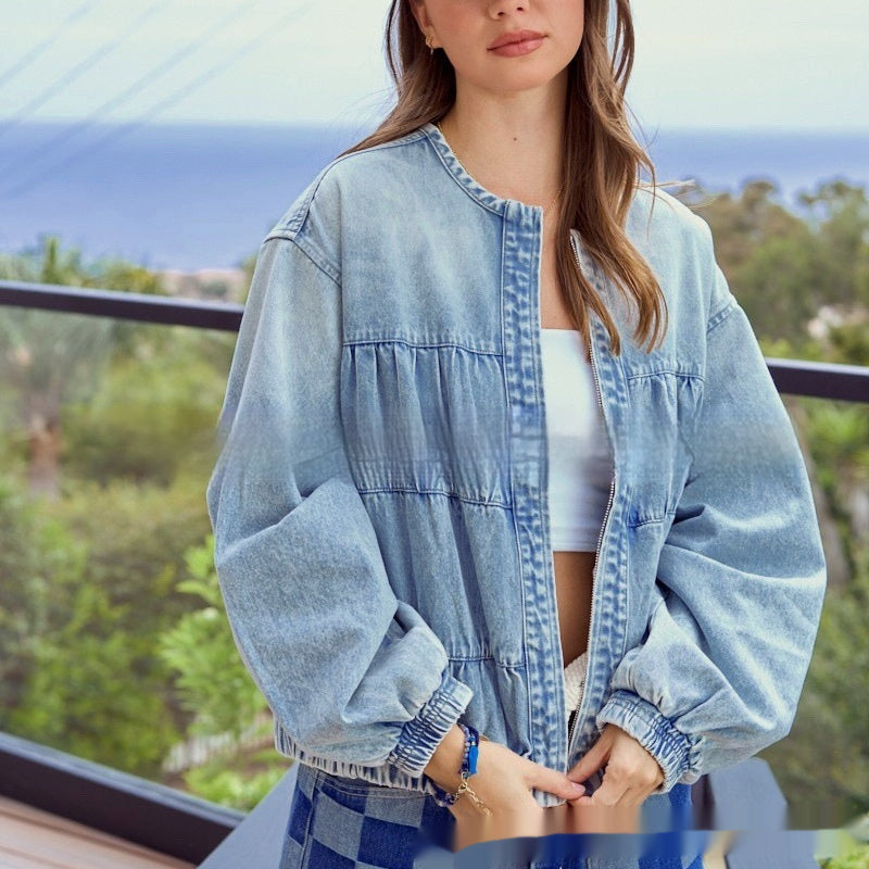 Casual Frayed Style Denim Jackets