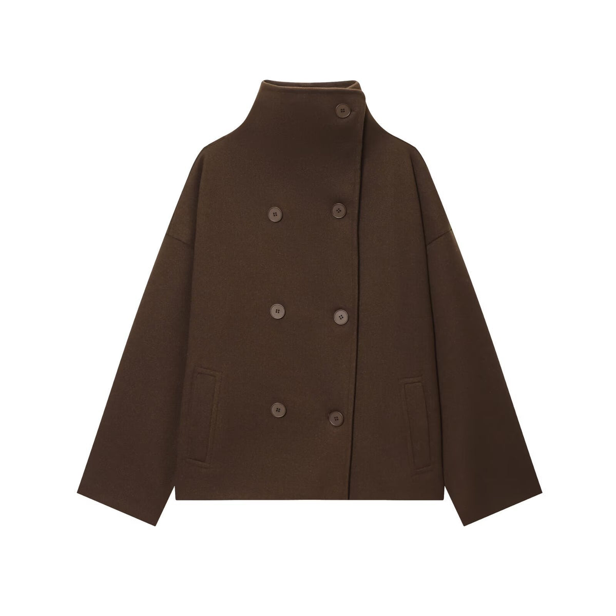 Soft Minimal Suit Collar Cotton Padded Jacket Lightweight City Chic Winter Coat