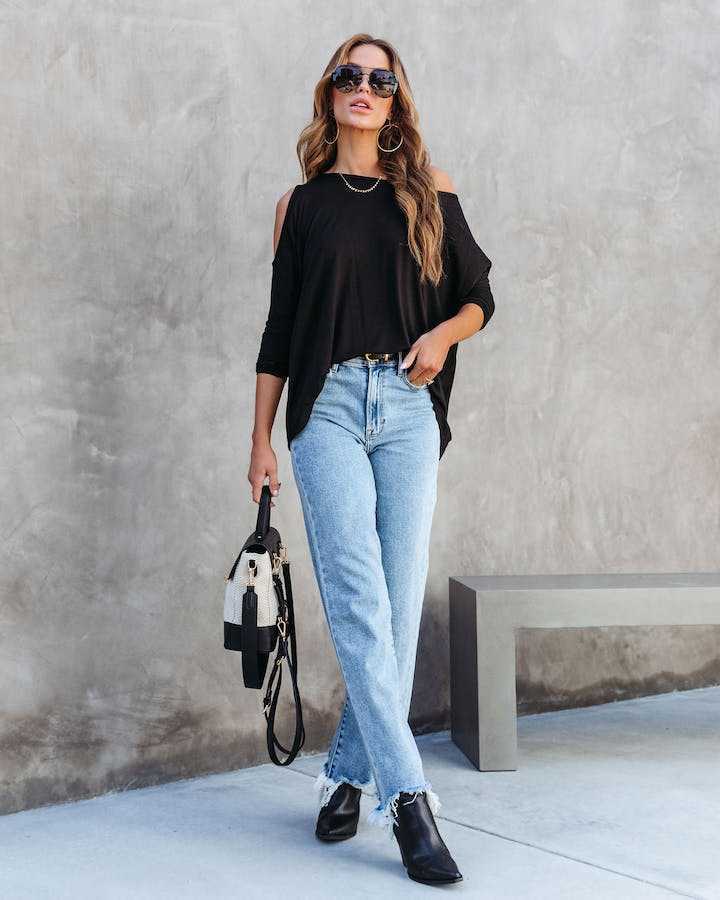 Women’s Fashion Casual Tassel Denim Trousers – Street Style Loose Fit Pants