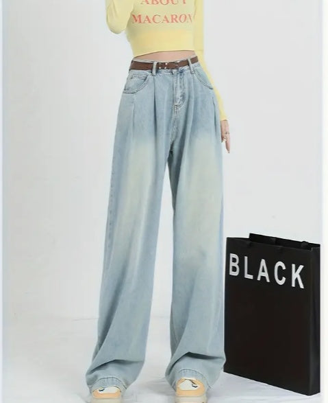 Vintage Style Streetwear High Waisted Women Jeans