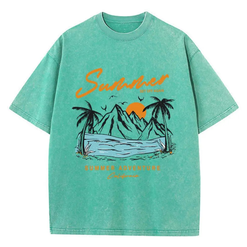 Summer Adventure California Graphic Tee – Women’s Cotton T-Shirt, Casual Street Style Outfit