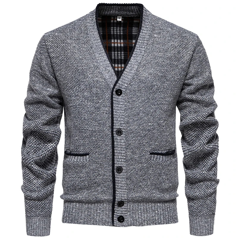 Autumn V Neck Men Cardigan Sweater