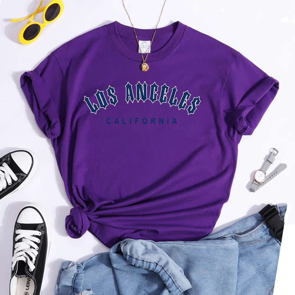 Life Is Beginning Los Angeles California Printed Cool T Shirts