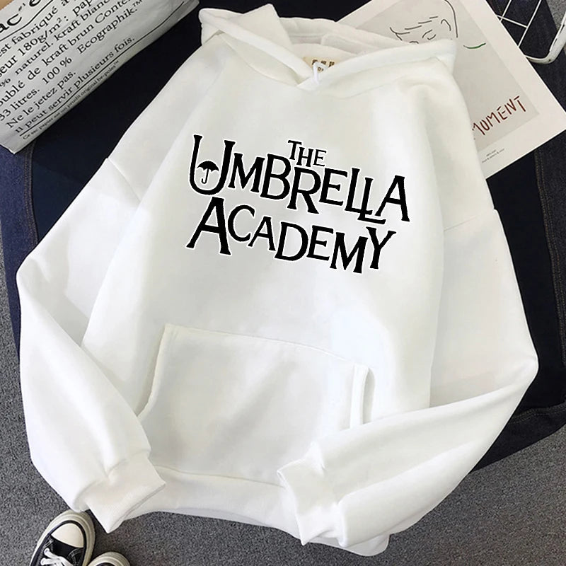 Cozy & Bold Umbrella Academy Cartoon Print Hoodie