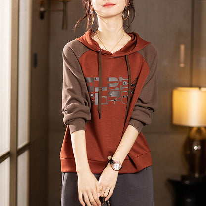 Women's Splicing Pullover Hooded Sweater – Statement Streetwear