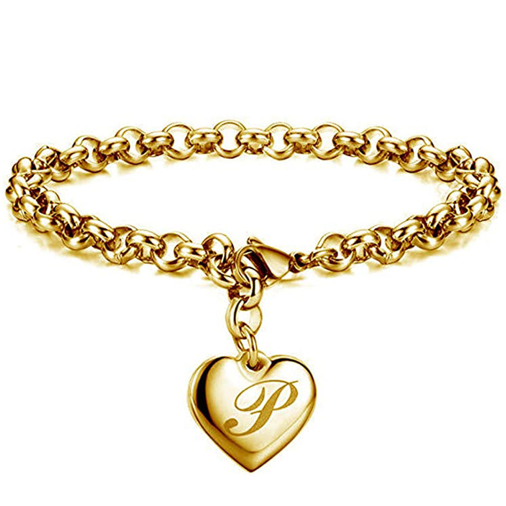 Womens Stainless Steel Gold Silver Link Bracelet