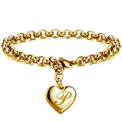 Womens Stainless Steel Gold Silver Link Bracelet