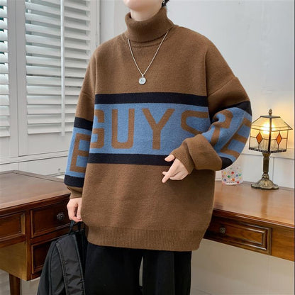 Unisex Thick Turtleneck Pullover – Casual American Style Sweater