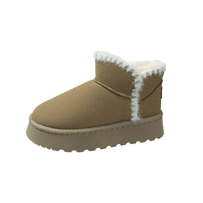 Female Plush Insole Suede Snow Boots