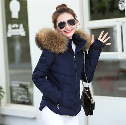 Furry Edge Hooded Thicken Winter Women Oversized Parkas