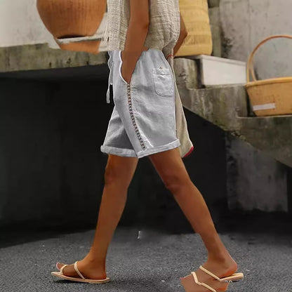 Korean-Style Lace Trim Shorts Women – Chic Summer Streetwear Outfit