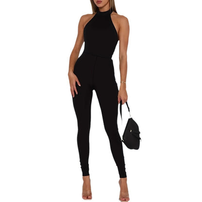 Women’s Crisscross Backless Jumpsuit Sexy Bodysuit Gym Athletic Activewear One Piece Sportswear