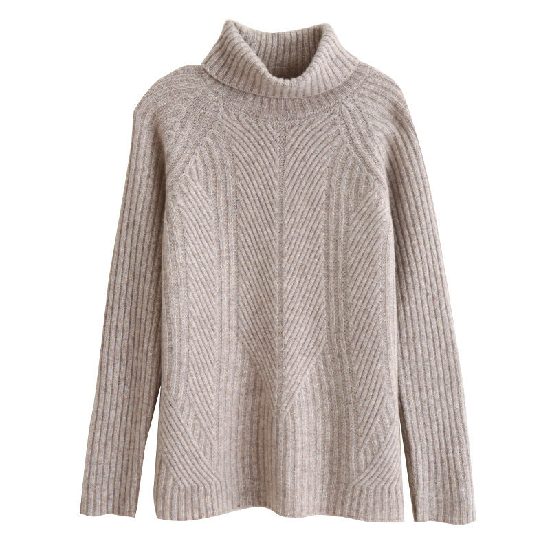 Cozy Blue Turtleneck Sweater for Effortless Winter Holiday Style