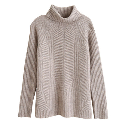 Cozy Blue Turtleneck Sweater for Effortless Winter Holiday Style