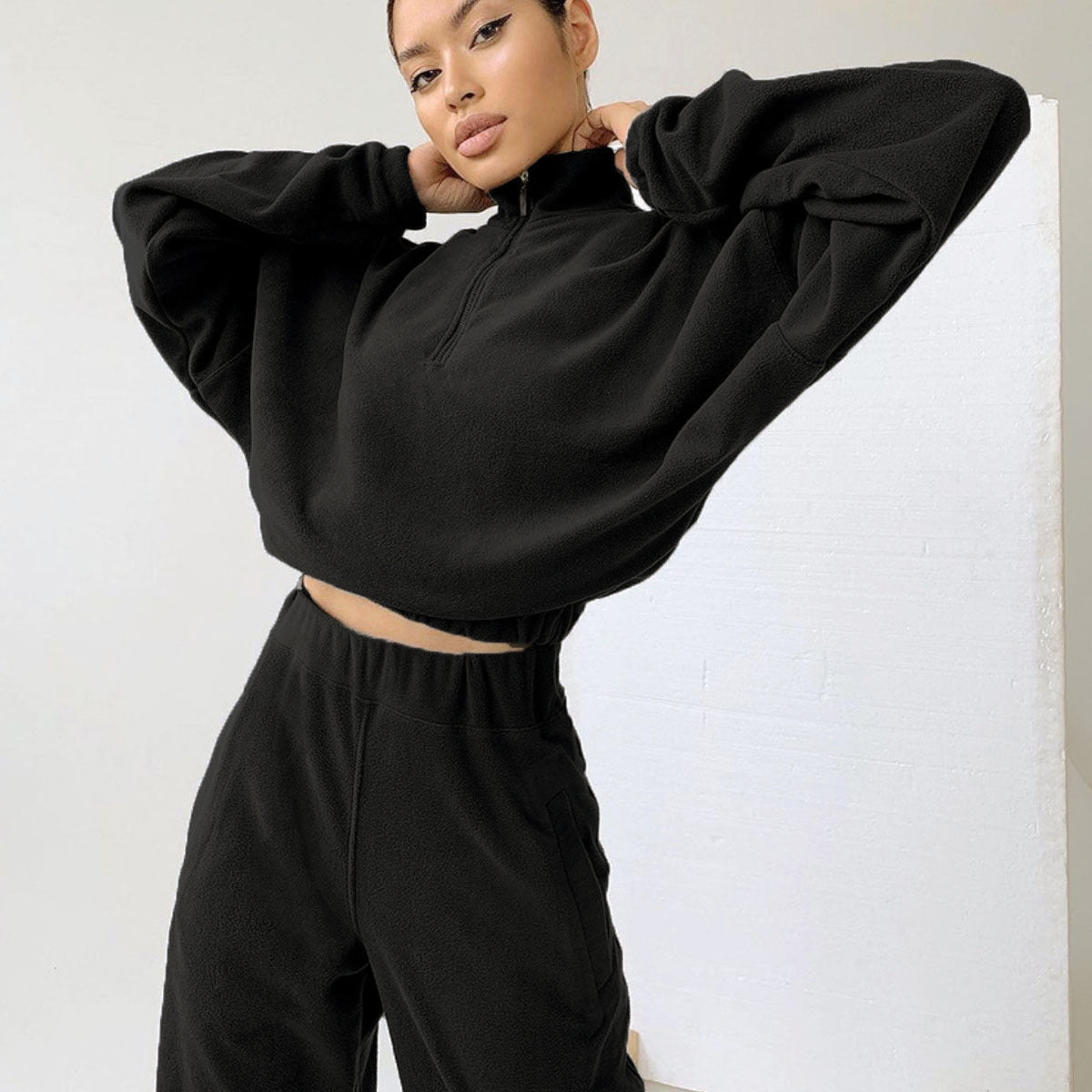 Hooded Casual Sweatshirt & Pants Two-Piece Outfit Set | Cozy Style 2025 Aesthetic