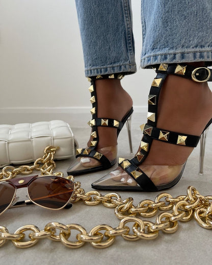 Super High Heel Pointed Sexy Women Empty Back Shoes