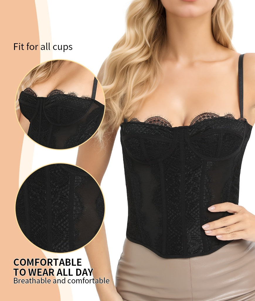 Lace Bustier Corset Top for Women – Elegant Overbust Party Outfit
