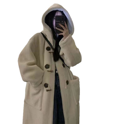 Lambswool O Neck Single Breasted Elegant Coats